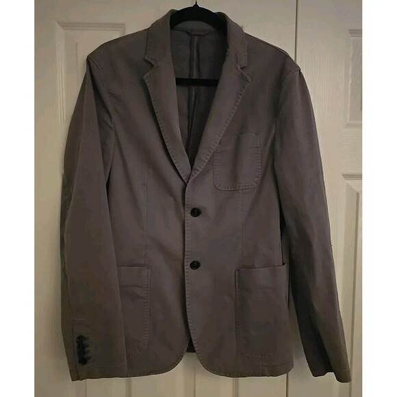 Michael Kors Men's Garment-Dyed Slim‎ Fit Blazer Jacket 40 R Gray - Picture 1 of 10